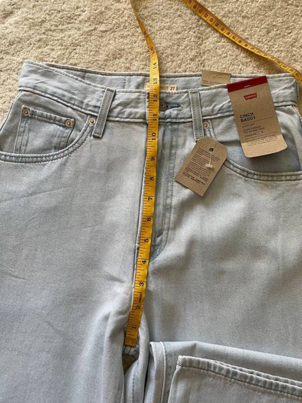 NWT Levi's Cinch Baggy High Rise Women's Jeans Size 27/31 - Picture 9 of 13